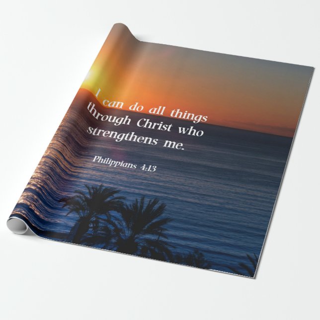 Papier Cadeau verset biblique, Philippiens 4:13 (Déroulé)