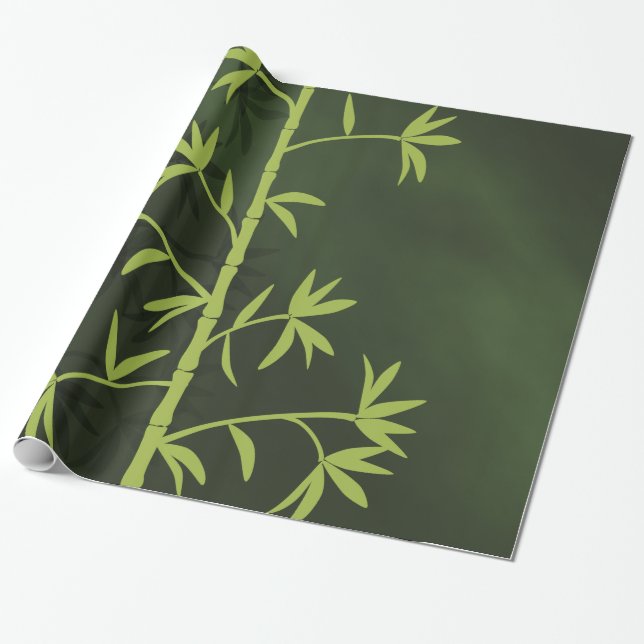 Papier Cadeau Vert bambou (Déroulé)