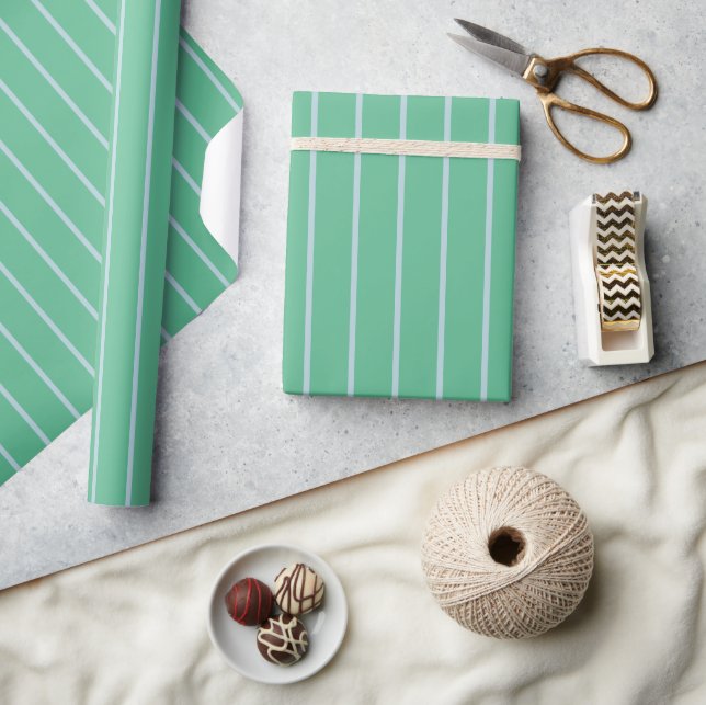 Papier Cadeau Vert Bleu (Artisanat)