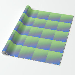 Papier Cadeau Vert bleu arc-en-ciel texture abstraite motif art 