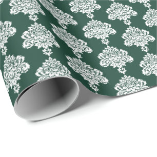 Papier Cadeau Vert chasseur   Papier blanc à enveloppement de Da