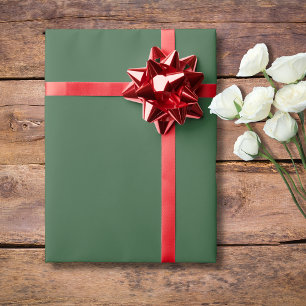 Papier Cadeau Vert Chasseur Uni   Classique   Élégant