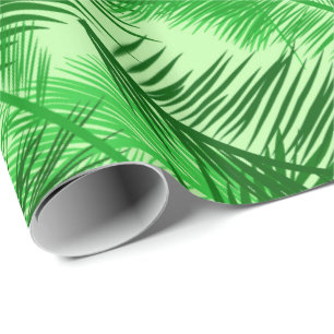 Papier Cadeau Vert de chaux en feuille de palmier d'impression,