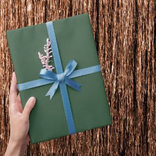 Papier Cadeau Vert émeraude foncé uni