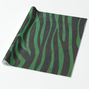 Papier Cadeau vert, émeraude+vert, kelly+vert, zèbres, motif,