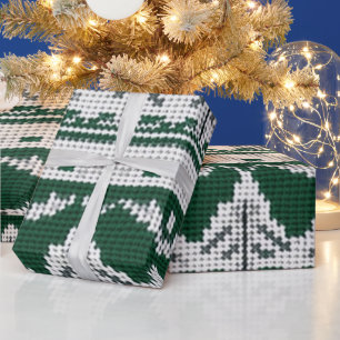 Papier Cadeau Vert et blanc occupés accrocheurs