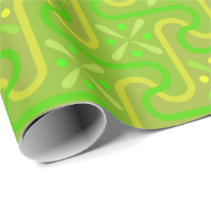 Papier Cadeau Vert et jaune de chaux d'Alep