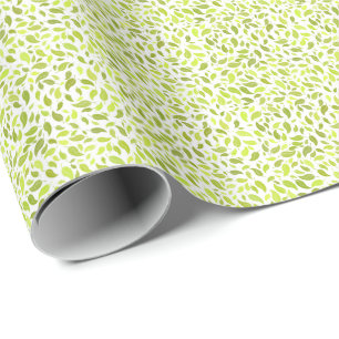 Papier Cadeau Vert Feuille Nature Imprimer, Plante Motif feuille