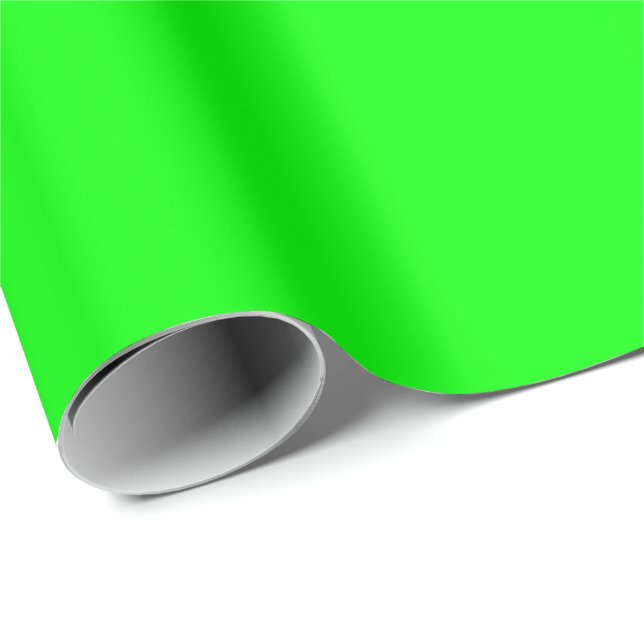 Papier Cadeau Vert néon de couleur personnalisée (Coin rond)