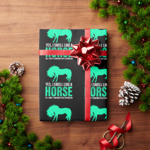 Papier Cadeau Vert Oui Je Sens Comme Un Cheval