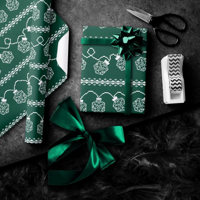 Papier Cadeau Vert RPG | Imaginaire Tabletop Jeu (Créateur téléchargé)