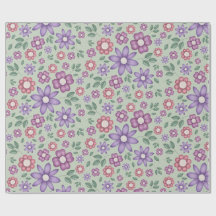 vert sauge pastel calme motif floral