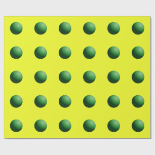 Papier Cadeau Vert sur jaune