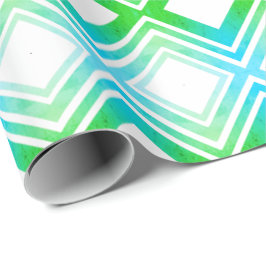 Papier Cadeau Verte et Turquoise Motif N'importe quelle occasion