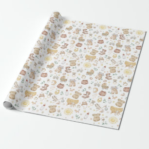 Papier Cadeau Vêtements de bébé bohémiens modernes confits Jouet