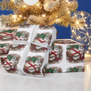 Papier Cadeau Vibes de Noël confortables Papier d'enveloppement 