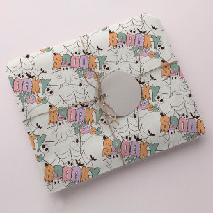 Papier Cadeau Vibes éffrayantes tendance Pastel Retro Ghost Hall