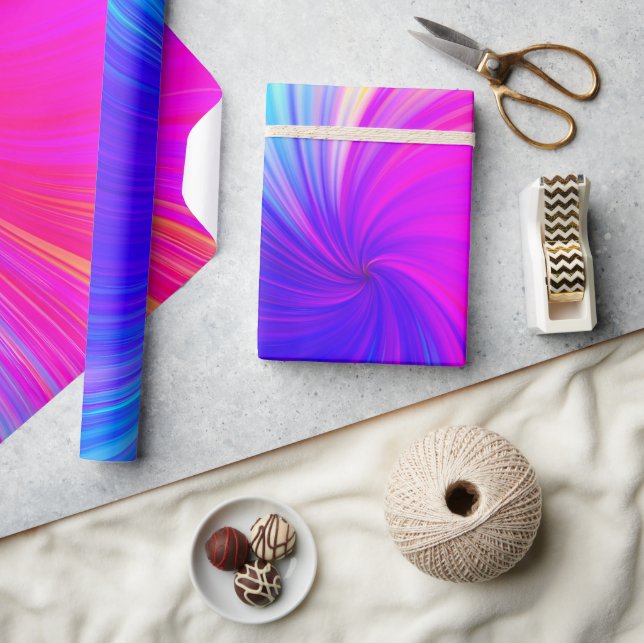 Papier Cadeau Vibrant Color Aesthetic Pattern (Artisanat)