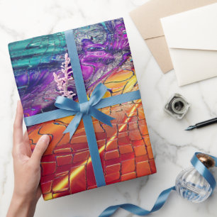 Papier Cadeau Vibrant mosaïque Abstraite