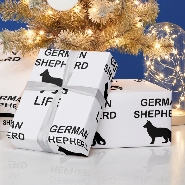 Papier Cadeau vie de berger allemand (Vacances)