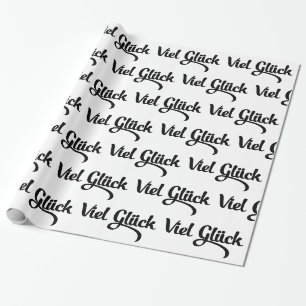 Papier Cadeau Viel Glück   Bonne chance Langue Allemande
