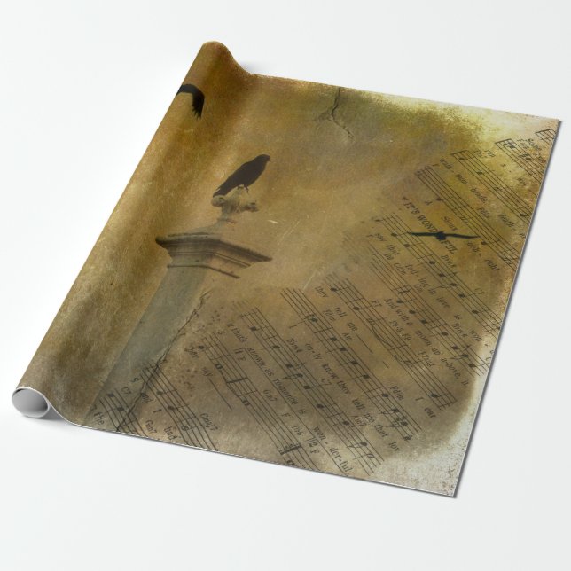 Papier Cadeau Vielle Musique Et Crow (Déroulé)