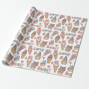Papier Cadeau Viennoiseries enveloppant du papier