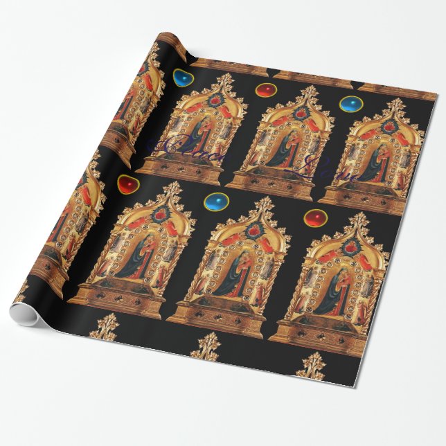 PAPIER CADEAU VIERGE AVEC ENFANT, ANGELS, PIERRES À GAMME, ART S (Déroulé)