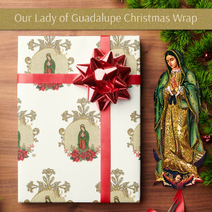 Papier Cadeau Vierge de Noël Marie Guadalupe Papier d'enveloppem
