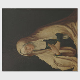 Papier Cadeau Vierge Marie voilée (par Lucas van Leyden)