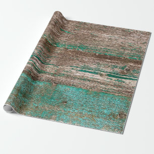 Papier Cadeau Vieux arrière - plan en bois marron-bleu avec doul