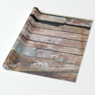 Papier Cadeau Vieux bois rustique bateau en bois plank