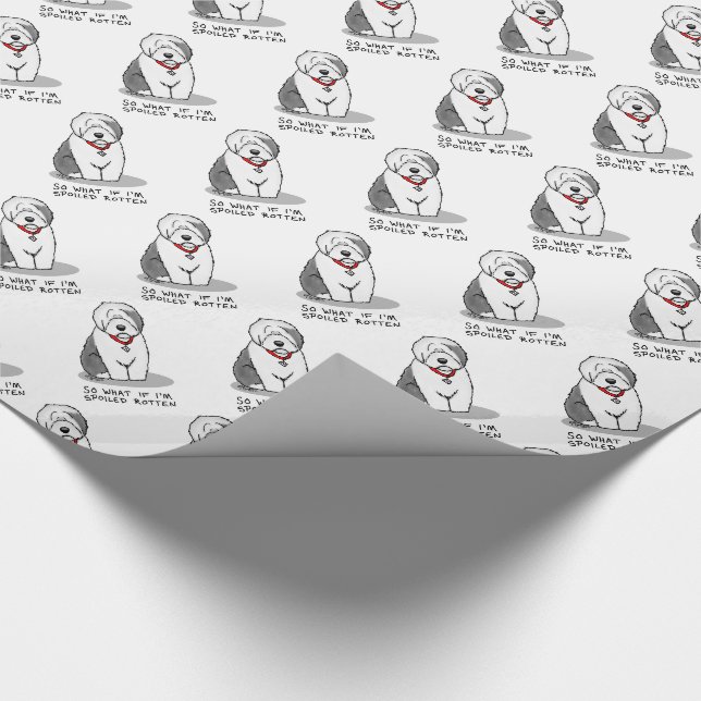 Papier Cadeau Vieux chien de mouton anglais (Grey 1) (Coin)