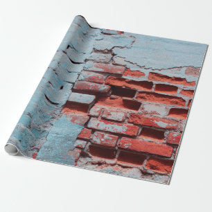 Papier Cadeau Vieux mur de brique grungy avec défauts naturels. 