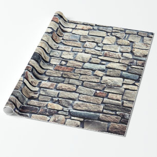 Papier Cadeau Vieux mur en briques grises