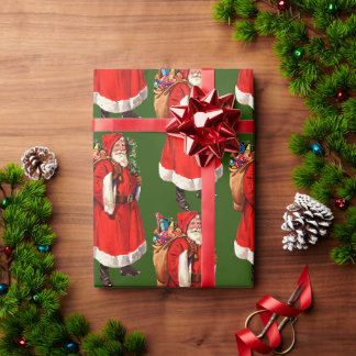 Papier Cadeau Vieux Noël Père Noël