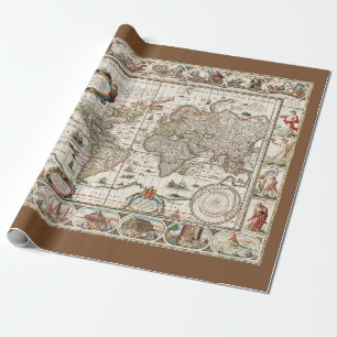 Papier Cadeau vieux papier de carte