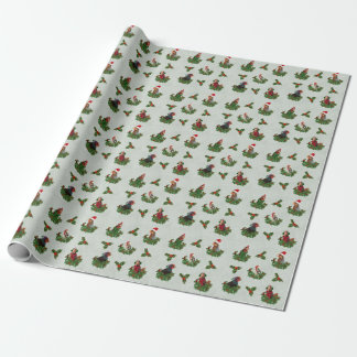Papier Cadeau Vieux Saint Chick avec Holly