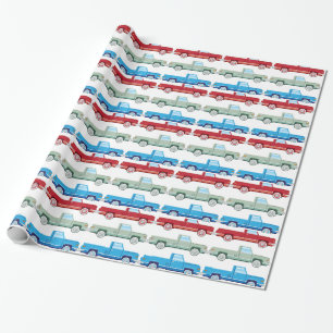 Papier Cadeau Vieux vecteur de camion pick-up de vecteur stylis