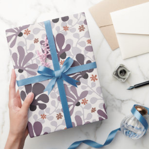 Papier Cadeau Vignes et fleurs rétro classiques