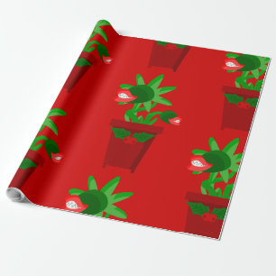 Papier Cadeau vilain noël vénériens flytrap