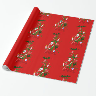 Papier Cadeau vilaine chauve-souris d'arbre de Noël