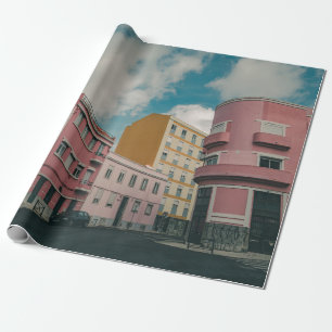 PAPIER CADEAU VILLE COLORÉE