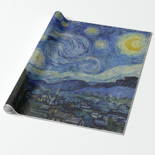 Papier Cadeau Vincent Van Gogh Chef-d'oeuvre de nuit Starry