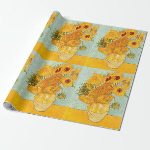Papier Cadeau Vincent Van Gogh Douze tournesols dans un vase Art