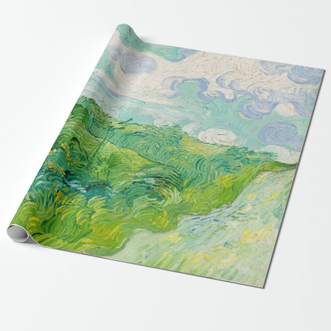 Papier Cadeau Vincent van Gogh - Green Wheat Field, Auvers (Déroulé)