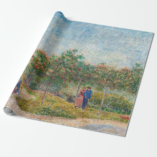 Papier Cadeau Vincent van Gogh - Jardin à Montmarte avec les ama