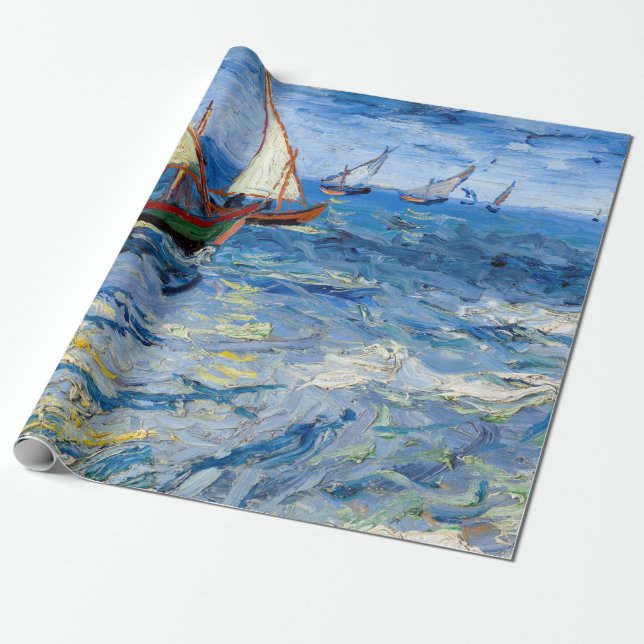 Papier Cadeau Vincent van Gogh - La mer aux Saintes-Maries (Déroulé)