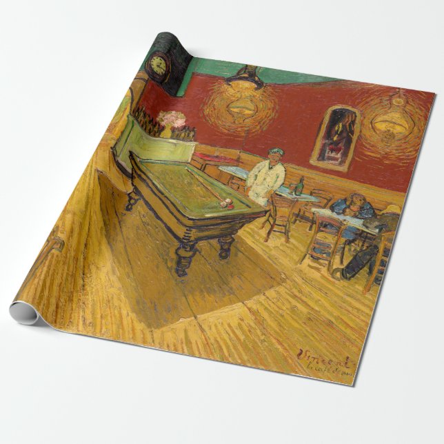 Papier Cadeau Vincent van Gogh - Le Night Café (Déroulé)