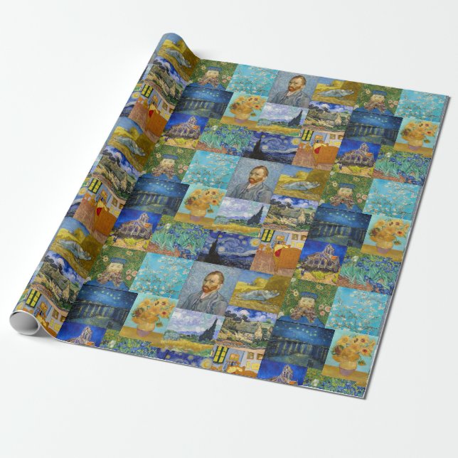 Papier Cadeau Vincent Van Gogh - Masterpieces Patchwork (Déroulé)